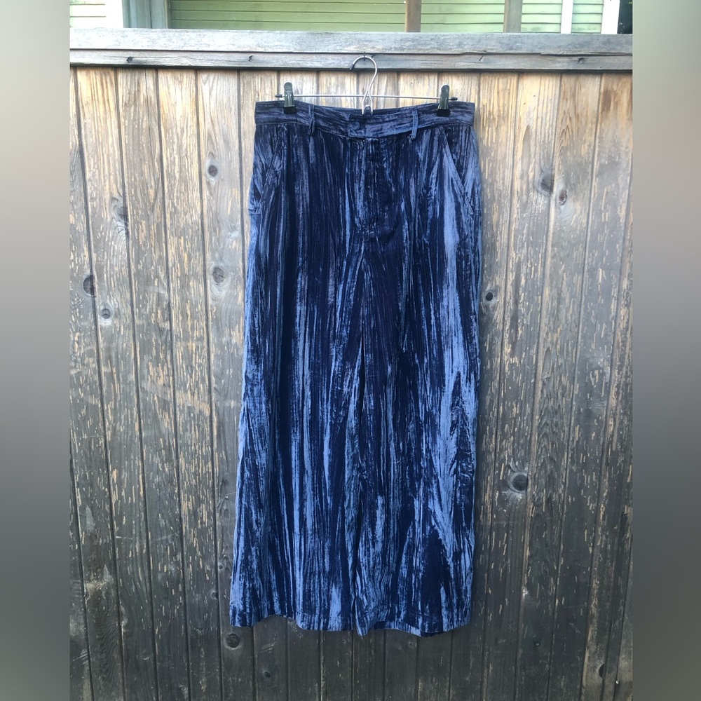 Purple crushed velvet pant